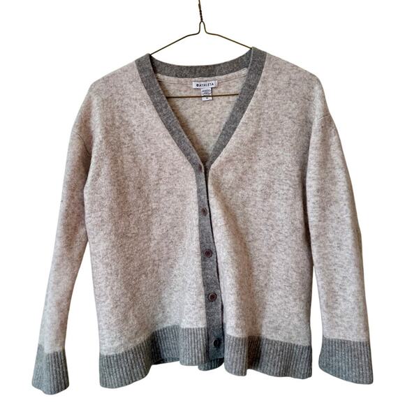 Athleta Westlake Cardigan Womens L Gray Merino Wool - Picture 2 of 6